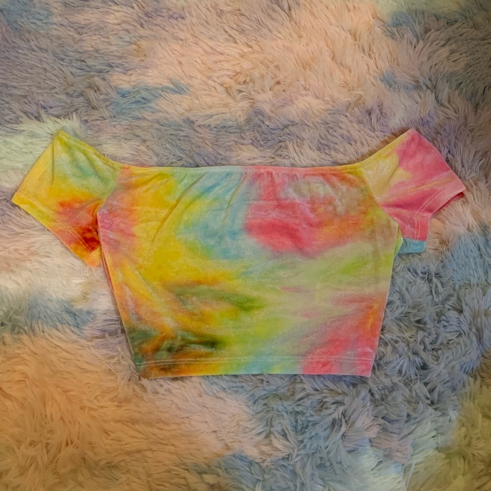Brand New Tie Dye Soft Velvet Crop